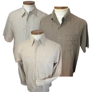 Set 3 CK Jeans|Martini Da Firenze|Saks Fifth Avenue Beige & Brown Casual Shirts